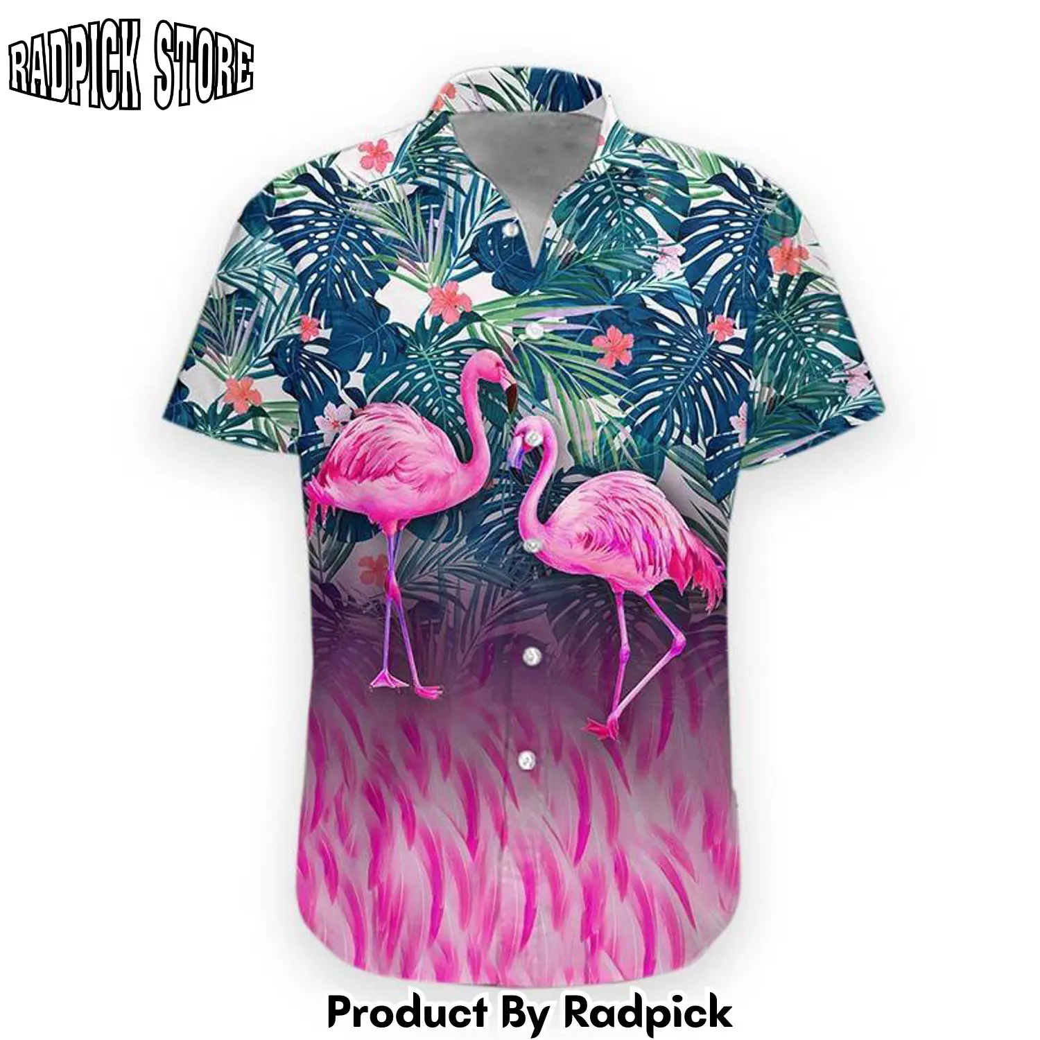 Radpick 3d flamingo hawaii shirt lqj rp292818
